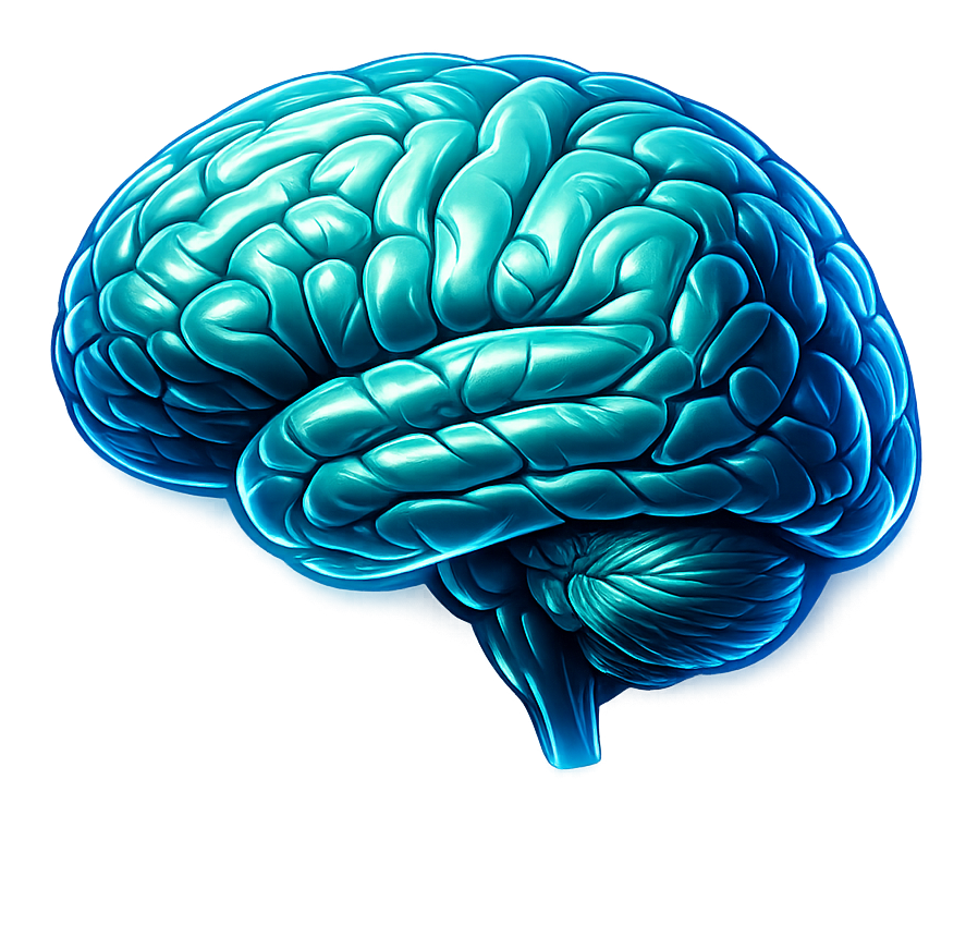 Side view of a human brain representing NeuroTech memory research